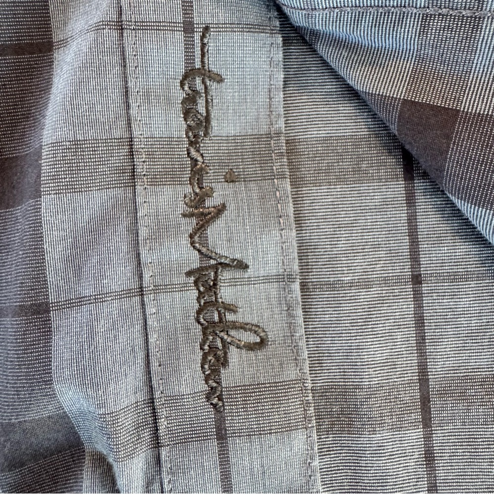 Travis Mathew Men’s XXL/2XL Blue Plaid Short Sleeve Button Up Lightweight Shirt - Picture 6 of 11